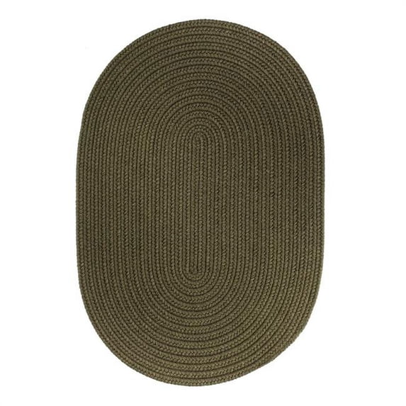 Rhody Rug S129R024X072 Solid 2x6 Wool Rug Dk. Sage
