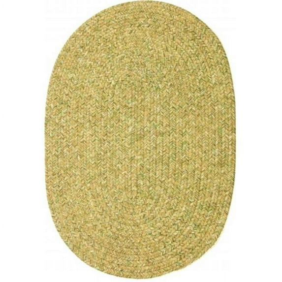 Rhody Rug SA58R084X108 Sandi 7 x 9 ft. Tweed Indoor-Outdoor Oval Braided Rug- Oatmeal