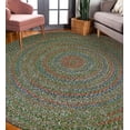 thumbnail image 1 of Rhody Rug Sophia SO65 Moss Green 6 x 6 Round - Braided Area Rug, Home Decor, Floor Mat or Bedroom Rug - Easy Care, Ideal for High Traffic Areas in Hallway and Living Room - Made in USA, 1 of 2