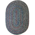 thumbnail image 1 of Rhody Rug Sophia SO95 Denim Blue 2 x 6 Oval Runner - Braided Area Rug, Home Decor, Floor Mat or Bedroom Rug - Easy Care, Ideal for High Traffic Areas in Hallway and Living Room - Made in USA, 1 of 5
