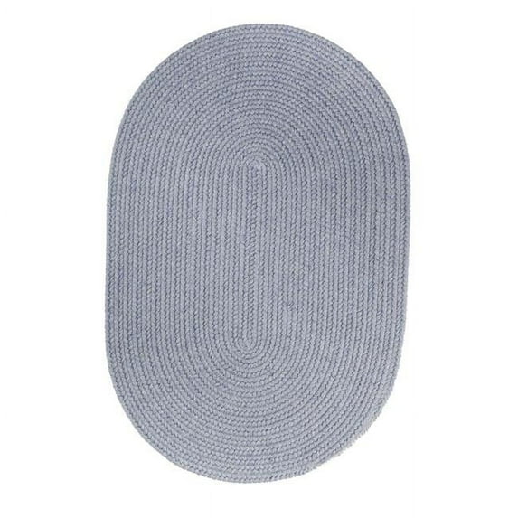 Rhody Rug Solid 10' Round Wool Rug Blue Bonnet