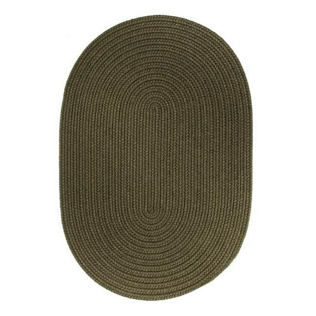 Rhody Rug  Solid 10' Round Wool Rug Dk. Sage