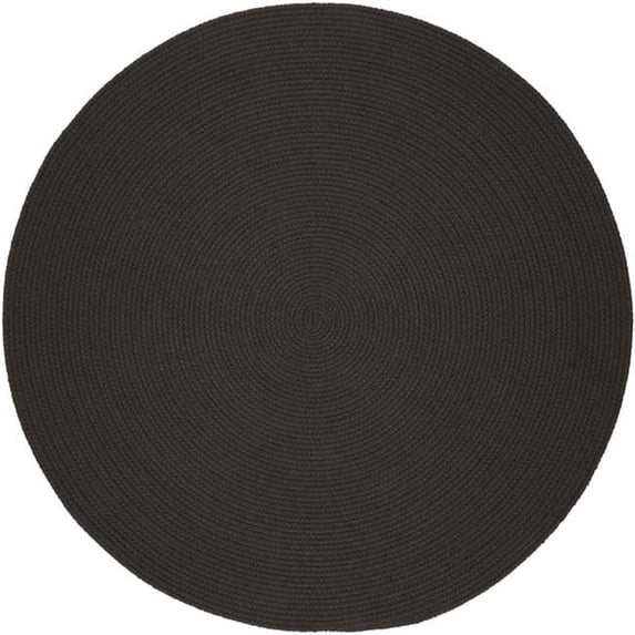 Rhody Rug Solid 4' Round Rug Brown Velvet