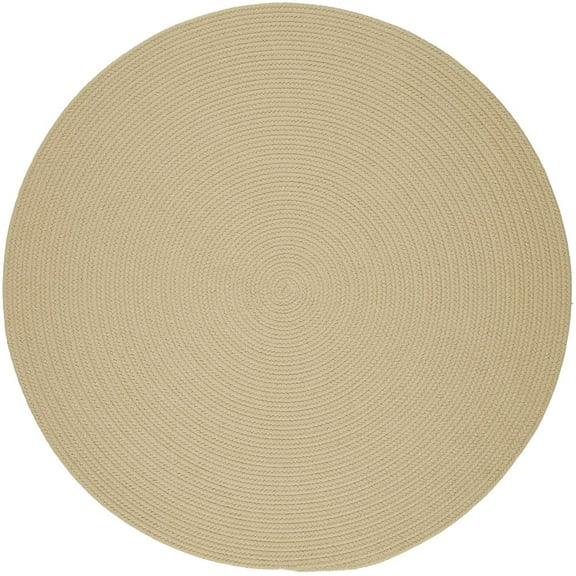 Rhody Rug  Solid 4' Round Rug Cream