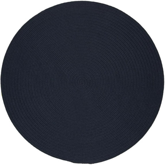 Rhody Rug Solid 4' Round Rug Navy