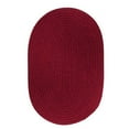 thumbnail image 1 of Rhody Rug  Solid 4' Round Wool Rug Red Wine, 1 of 2
