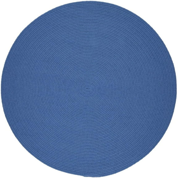 Rhody Rug Solid 6' Round Rug French Blue