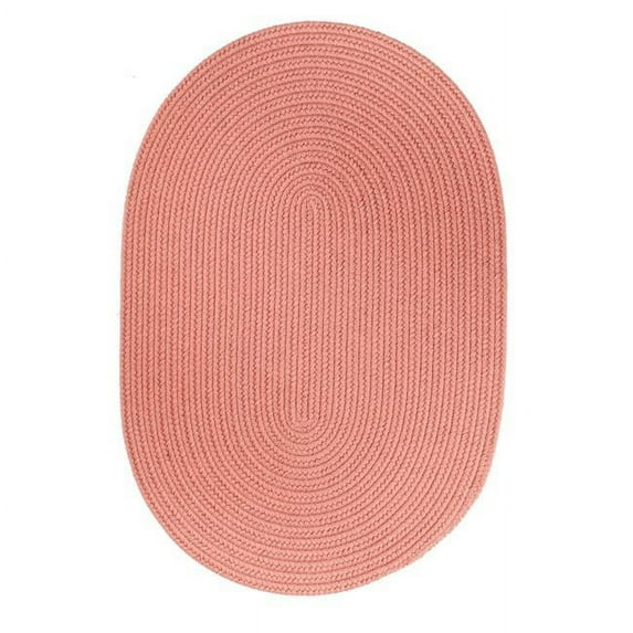 Rhody Rug Solid 6' Round Wool Rug Old Rose