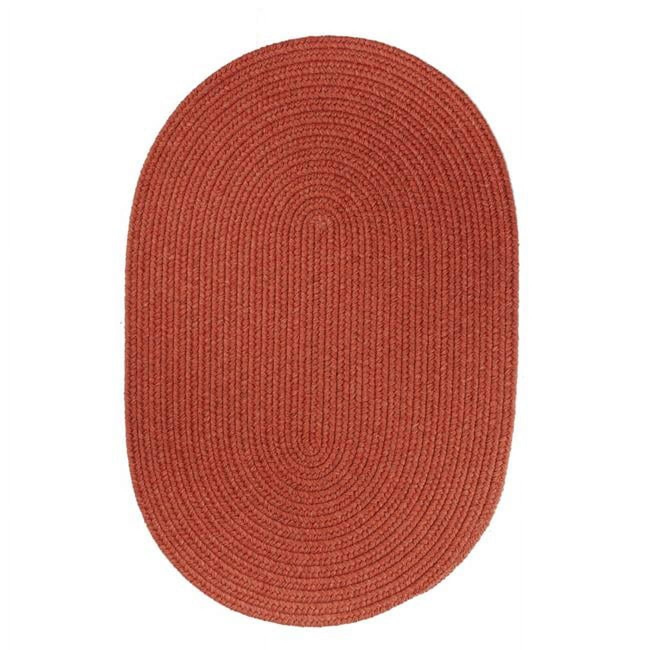Rhody Rug Solid 6' Round Wool Rug Terra Cotta - Walmart.com
