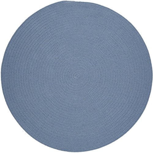Rhody Rug Solid Blue Bonnet Wool 8' Round