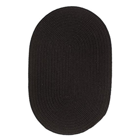 Rhody Rug Solid 8' Wool Rug Black