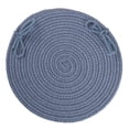 thumbnail image 1 of Solid Sailor Blue Wool 15" Chair Pad, 1 of 2