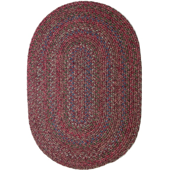 Rhody Rug Sophia Burgundy red multicolored 10X13 Oval