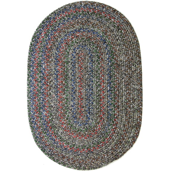 Rhody Rug Sophia SO85 Graphite Gray 2 x 3 Oval - Braided Area Rug, Home Decor, Floor Mat or Bedroom Rug - Easy Care, Ideal for High Traffic Areas in Hallway and Living Room - Made in USA