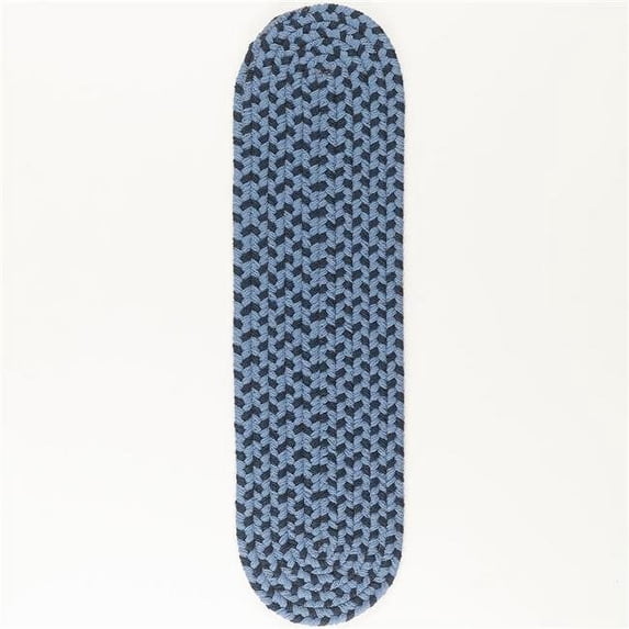 Rhody Rug TR12A008X028 8 x 28 ft. Twin River Stair Tread, Blue & Multi Color