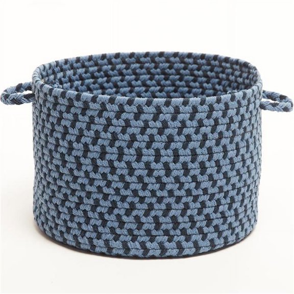 Rhody Rug TR12B018X012 18 x 12 in. Twin River Basket, Blue & Multi Color