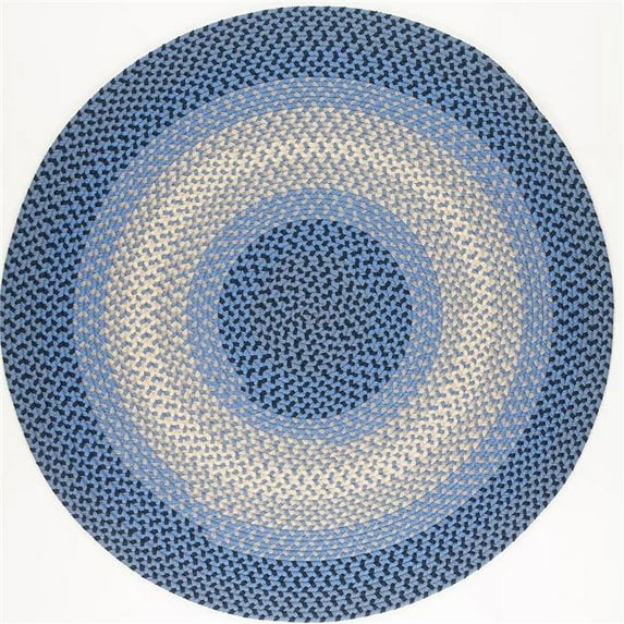 Rhody Rug TR12R120X120 10 ft. Twin River Round Rug, Blue & Multi Color