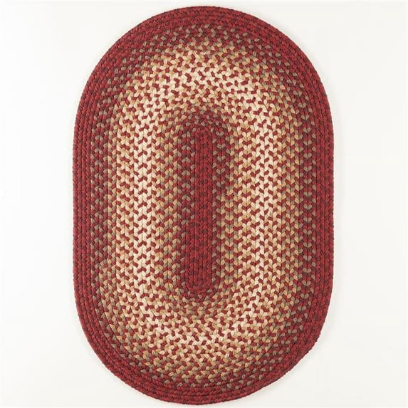 Rhody Rug Twin River Red Multi 2X4 Oval