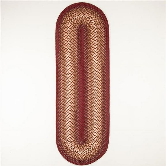 Rhody Rug TR42R024X120 2 x 10 ft. Twin River Runner Rug, Red & Multi Color