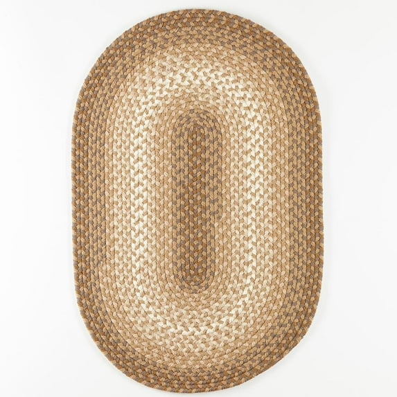 Rhody Rug Twin River Natural Multi 4X6 Oval