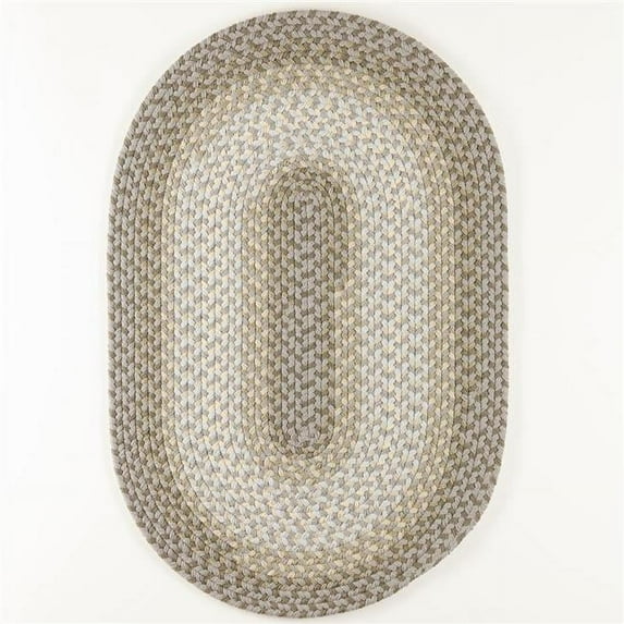 Rhody Rug TR62R036X060 3 x 5 ft. Twin River Oval Rug, Frosty & Multi Color