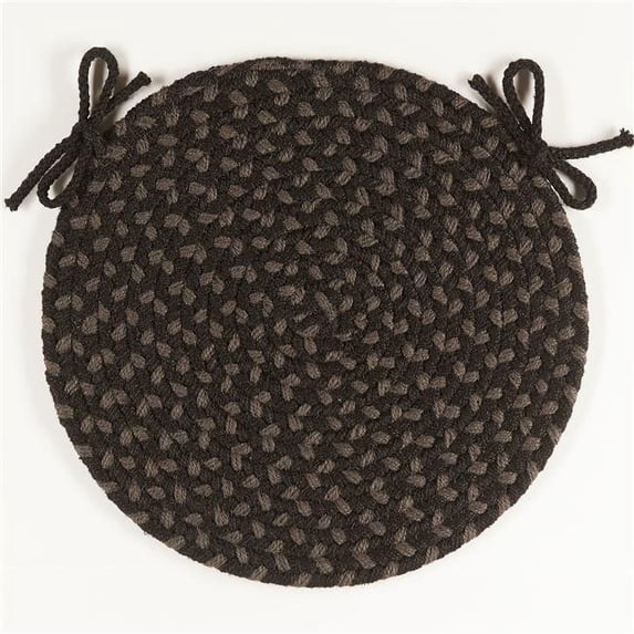 Rhody Rug TR82A015X015-4 Twin River Chair Pads, Black & Multi Color - Set of 4