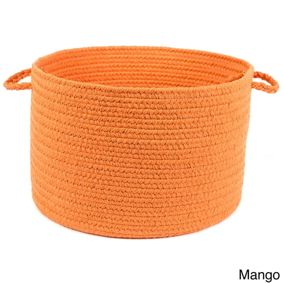 Rhody Rug Venice 12 x 18-inch Braided Basket Orange