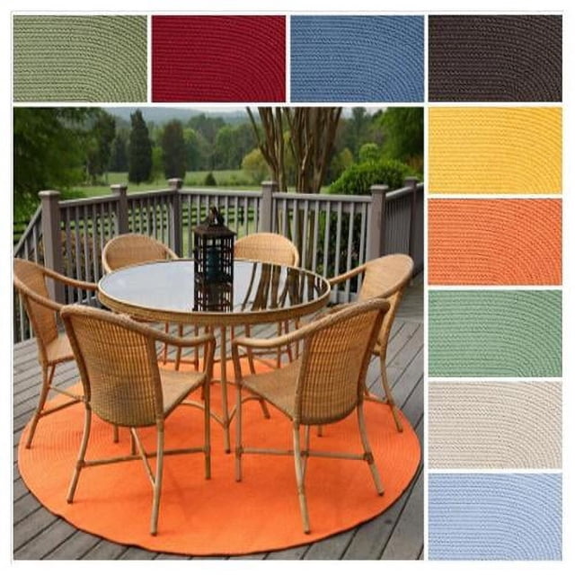 Rhody Rug Venice Indoor / Outdoor Braided Rug (10' Round) Celadon