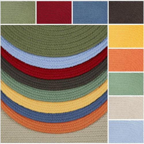 Rhody Rug Venice Indoor/Outdoor Braided Rug Brown Velvet 10' x 13' Oval
