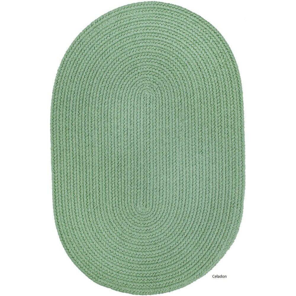 Rhody Rug Venice Indoor/Outdoor Braided Rug Celadon 3' x 5' Oval 3' x 5