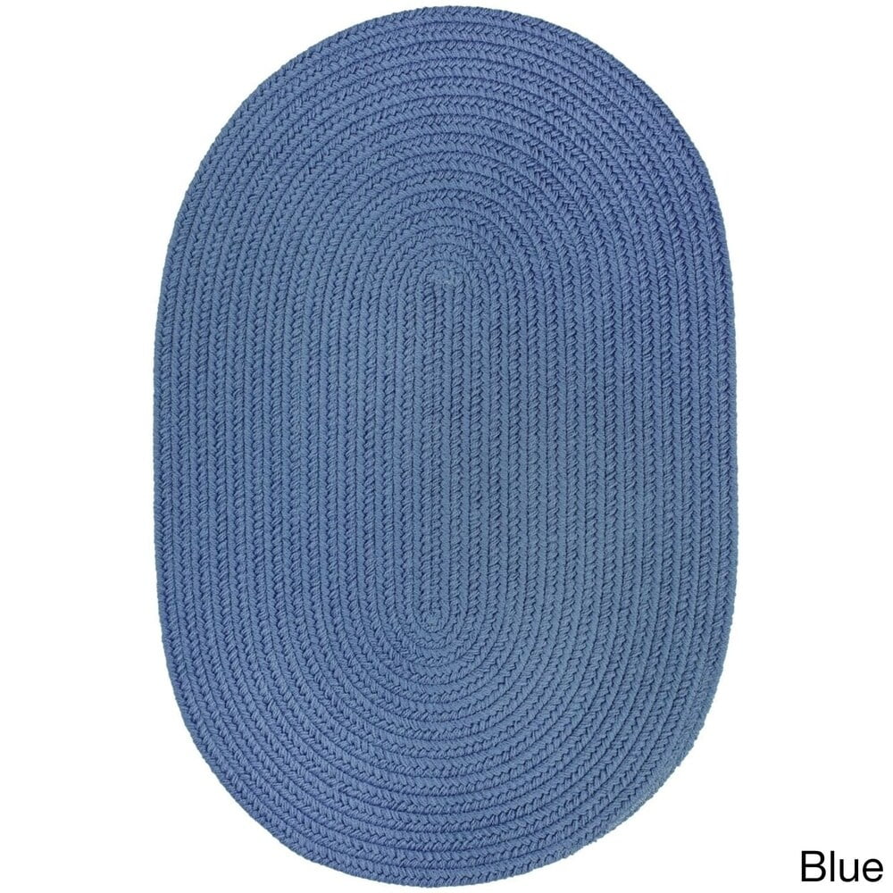 Rhody Rug Venice Indoor/Outdoor Braided Rug Marina Blue 3' x 5' Oval 3