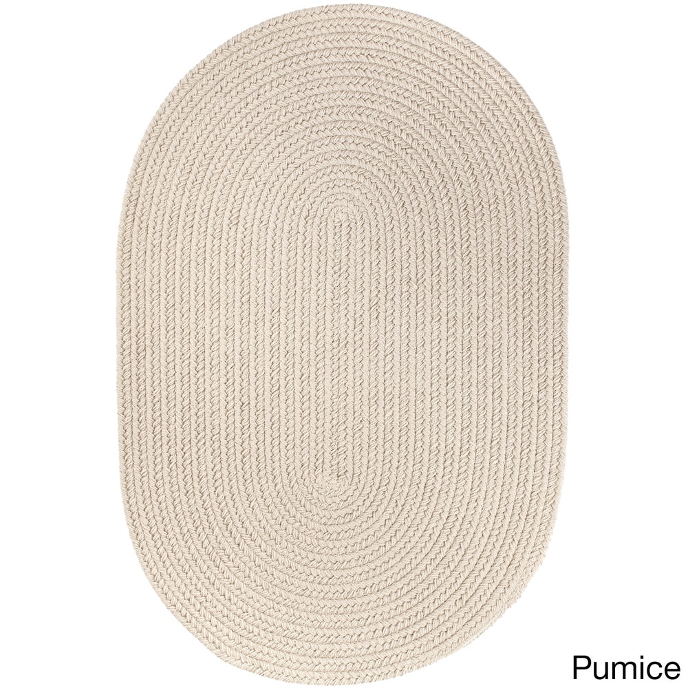 Rhody Rug Venice Indoor/Outdoor Braided Rug Pumice 2' x 3' Oval 2' x 3