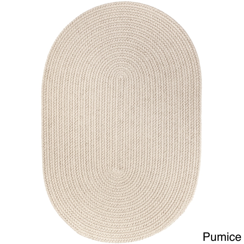 Rhody Rug Venice Indoor/Outdoor Braided Rug Pumice 4' x 6' Oval 4