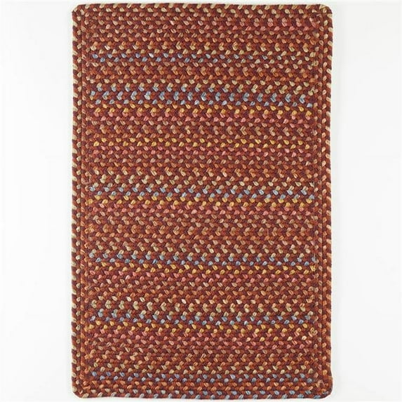 Rhody Rug WO41R036X060B 3 x 5 ft. Woodstock Rectangle Rug, Maroon & Multi Color