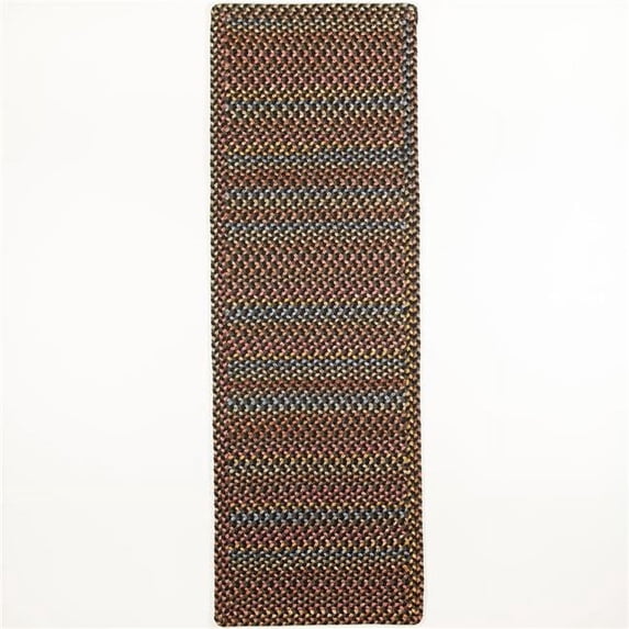 Rhody Rug WO81R024X120B 2 x 10 ft. Woodstock Rectangle & Runner, Onyx & Multi Color