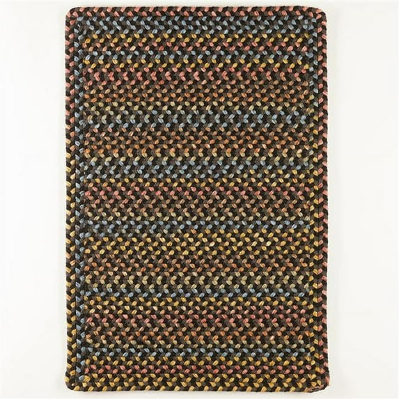Rhody Rug WO81R084X108B 7 x 9 ft. Woodstock Rectangle Rug, Onyx & Multi Color