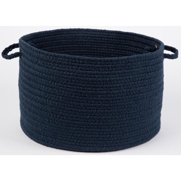 Solid Navy Poly 18" x 12" Basket