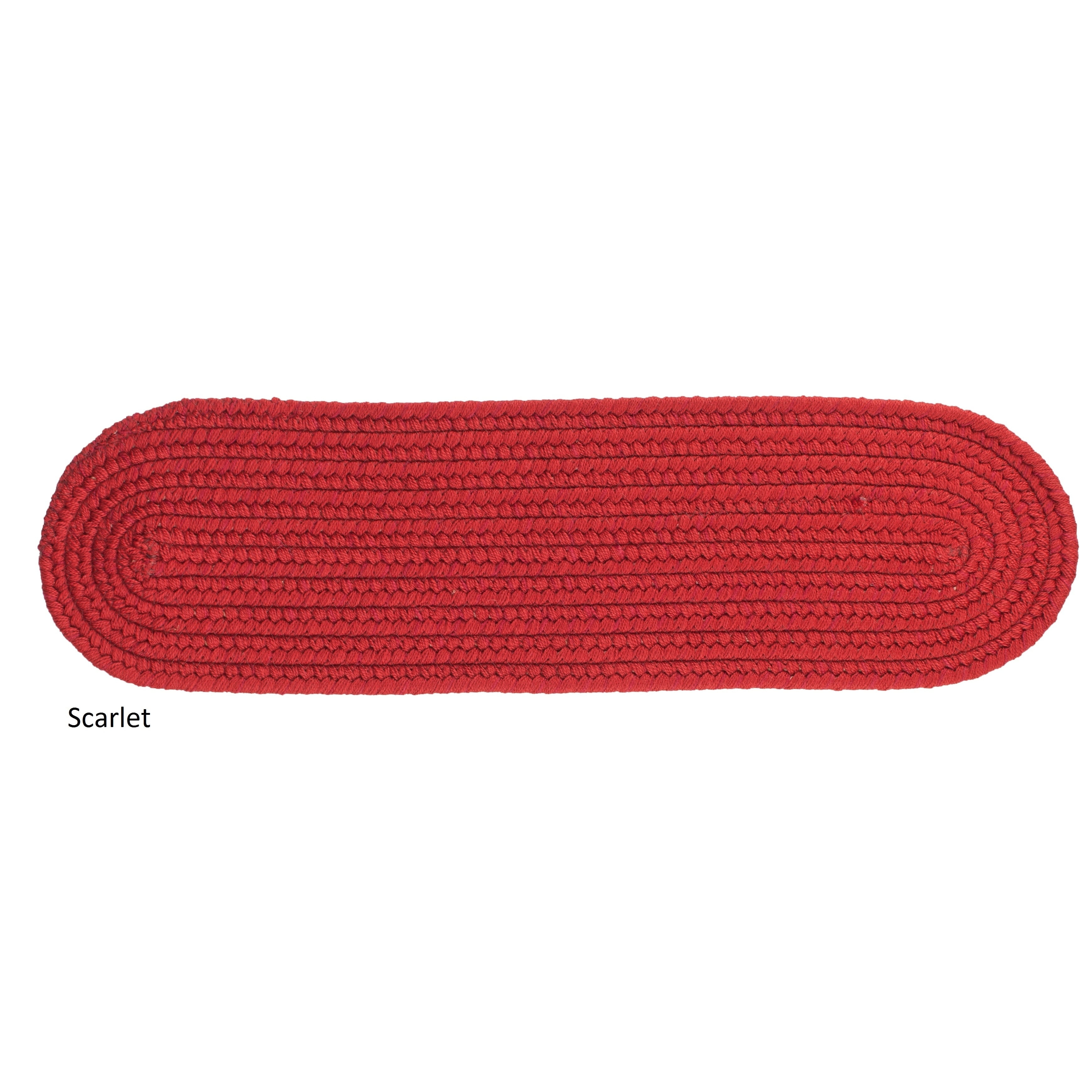 Rhody Rug Woolux Wool Braided Reversible Stair Treads (Set of 4) 8" x