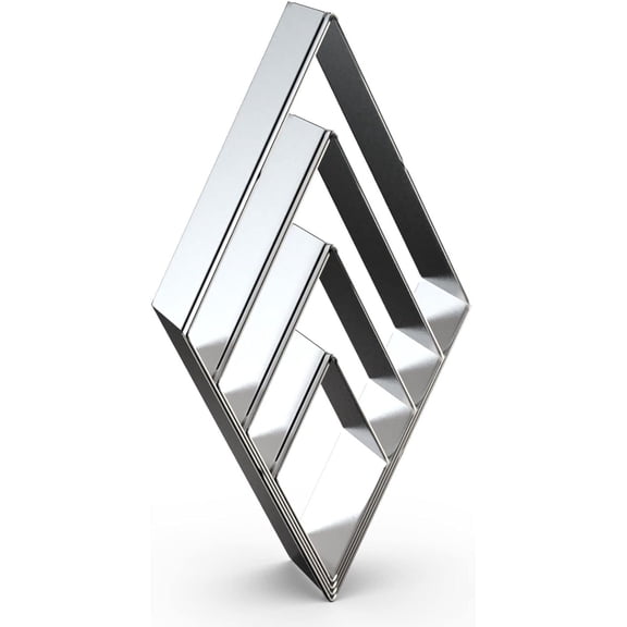 Rhombus Diamond Cookie Cutter Set - 4 Piece Assorted Sizes (5 Inch, 4 Inch, 3 Inch, 2 Inch) - Stainless Steel