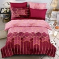 thumbnail image 1 of Rhombus Pattern 3D Digital Printing Bedding Set Queen Duvet Cover Set 3D Bedding Digital Printing Comforter Set and Pillow Covers Home Breathable Textiles, 1 of 7