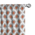 thumbnail image 1 of Rhombus Print Curtains 2 Panels Set, Round Shapes and Thin Streaks Formations Drawn by Hand, Window Drapes for Living Room Bedroom, 56"W X 95"L, Burnt Sienna Grey, by Ambesonne, 1 of 5