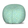 thumbnail image 1 of Rhombus Print Storage Toy Bag Chair, Squares Natural Greenery Leafy Geometric Ornaments, Stuffed Animal Organizer Washable Bag, Large Size, Green Seafoam, by Ambesonne, 1 of 3