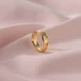 thumbnail image 1 of Rhombus Titanium Steel Ring: Electroplated Lace Design, Unisex Style, Silver, Gold, or Rose Gold Finish, 1 of 4