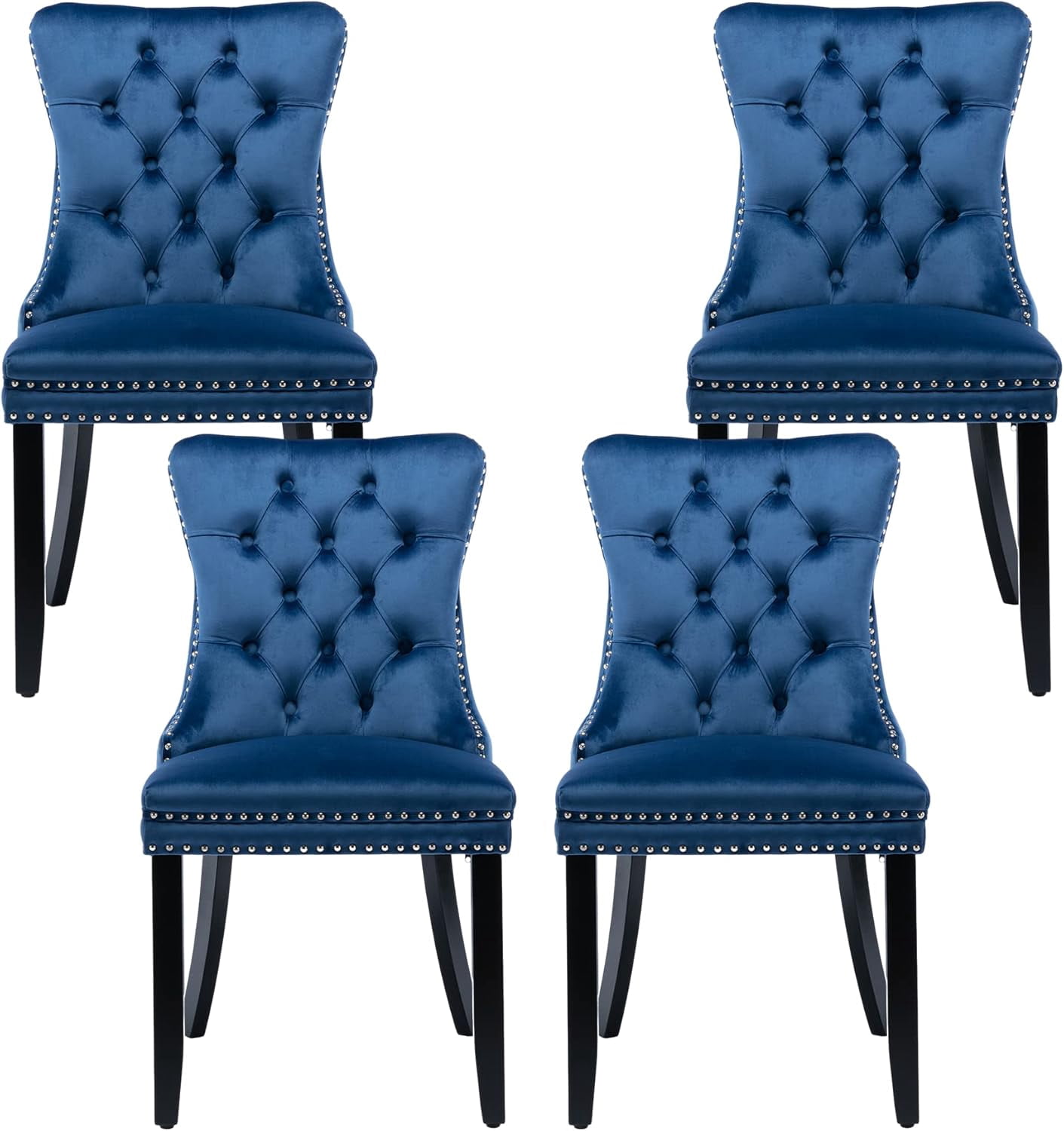 Rhomtree Tufted Dining Chair Modern Velvet Chairs for Dining Room ...
