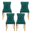thumbnail image 1 of Rhomtree Velvet Tufted Dining Side Chairs, Green (Set of 4), 1 of 9