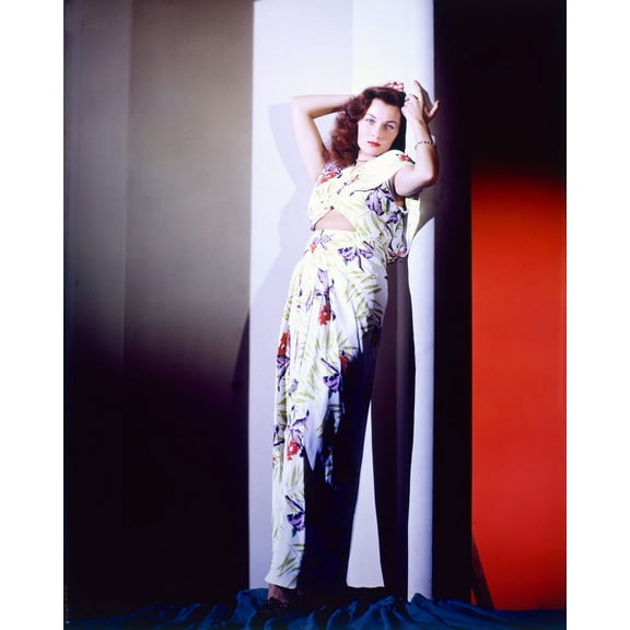 Rhonda Fleming 24X36 Classic Hollywood Poster Full Length Glamour Pose