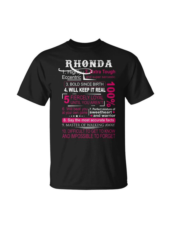 Rhonda Name Gift 100 Rhonda Unisex TShirt