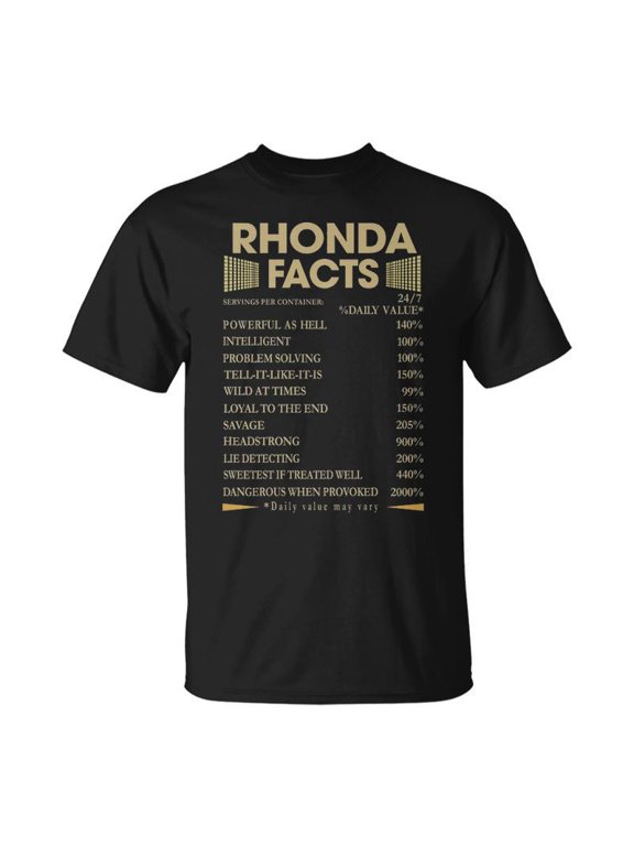 Rhonda Name Gift Rhonda Facts Unisex TShirt