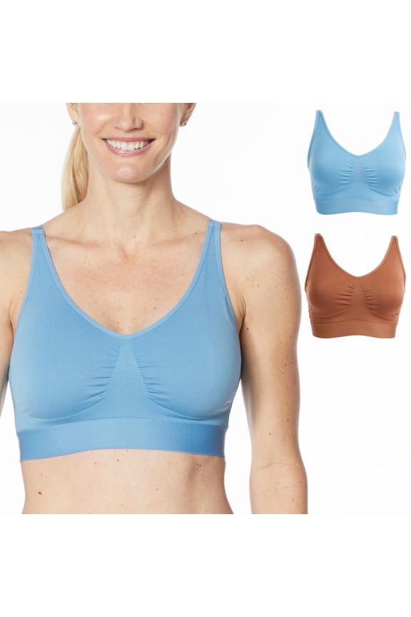 Rhonda Shear 2-pack Wrap Back Leisure Bra