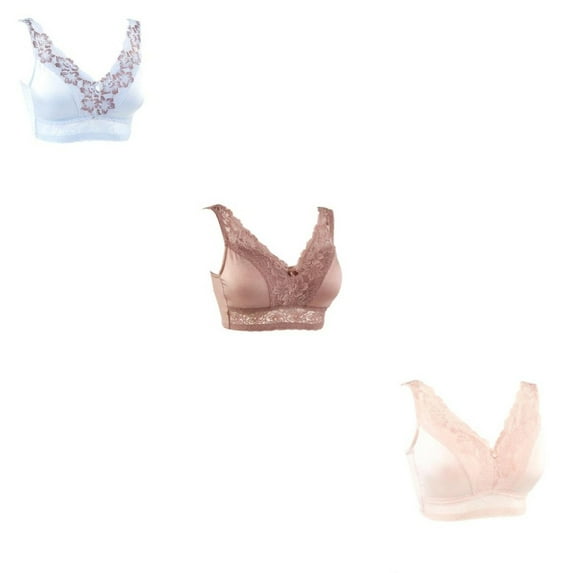 Rhonda Shear 3-pack Pin Up Bra with Back Closure